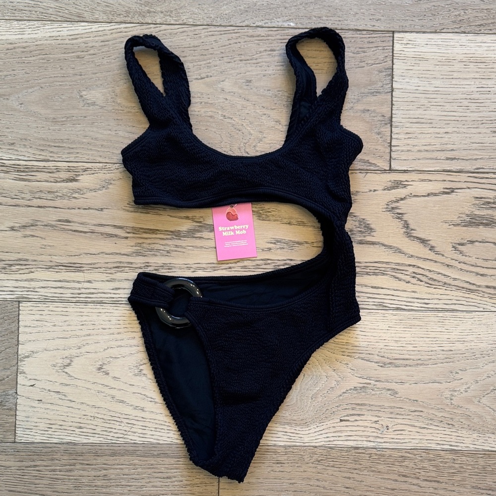 Strawberry Milk Mob midnight affair one piece swimsuit